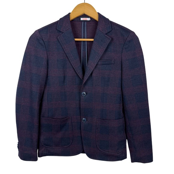 SUN68 Plaid Blazer Women's Size‎ 12 Two Button Blazer Business Casual - Picture 2 of 12